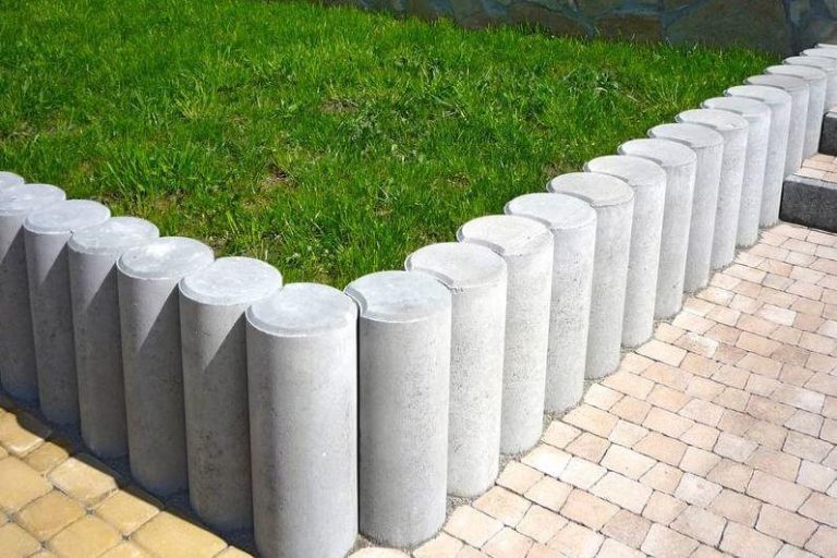backyard gray retaining wall